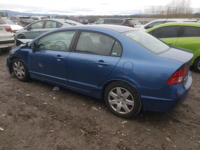 1HGFA16586L150348 - 2006 HONDA CIVIC LX BLUE photo 2