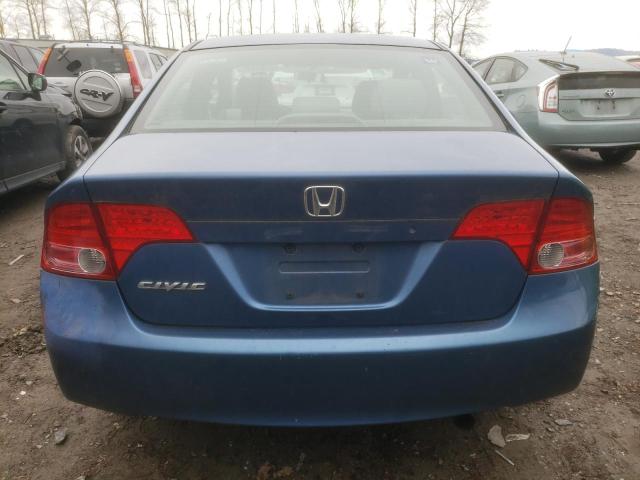 1HGFA16586L150348 - 2006 HONDA CIVIC LX BLUE photo 6