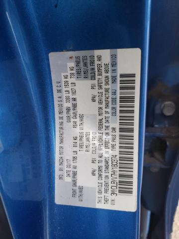 3MYDLBYV7HY180374 - 2017 TOYOTA YARIS IA BLUE photo 12