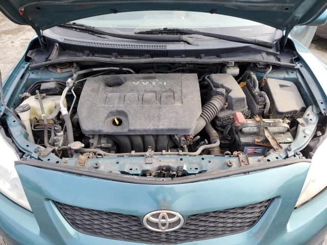 2T1BU4EE9AC361551 - 2010 TOYOTA COROLLA BASE GREEN photo 11