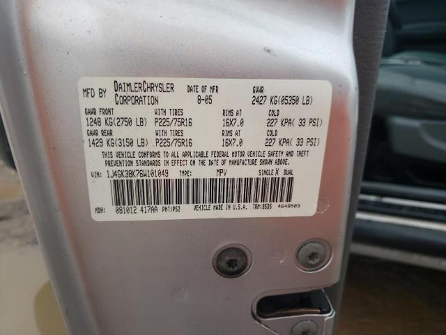 1J4GK38K76W101049 - 2006 JEEP LIBERTY RENEGADE 银色 照片 12