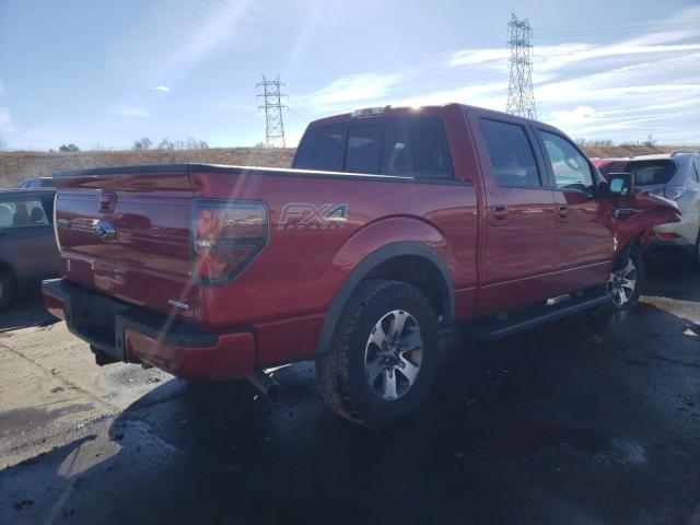 1FTFW1EF4CKD96230 - 2012 FORD F150 SUPERCREW RED photo 3