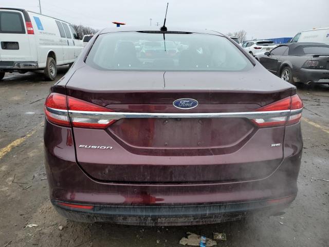 3FA6P0H75HR213650 - 2017 FORD FUSION SE BURGUNDY photo 6