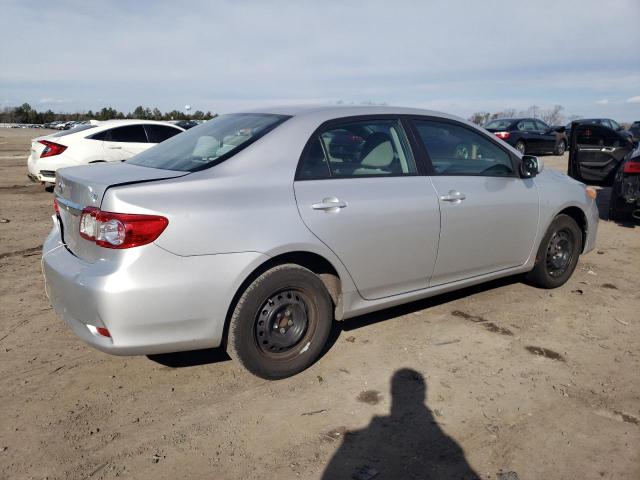 2T1BU4EE6BC728200 - 2011 TOYOTA COROLLA BASE SILVER photo 3