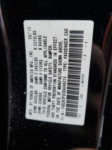 1HGCR3F83DA046215 - 2013 HONDA ACCORD EXL BLACK photo 12