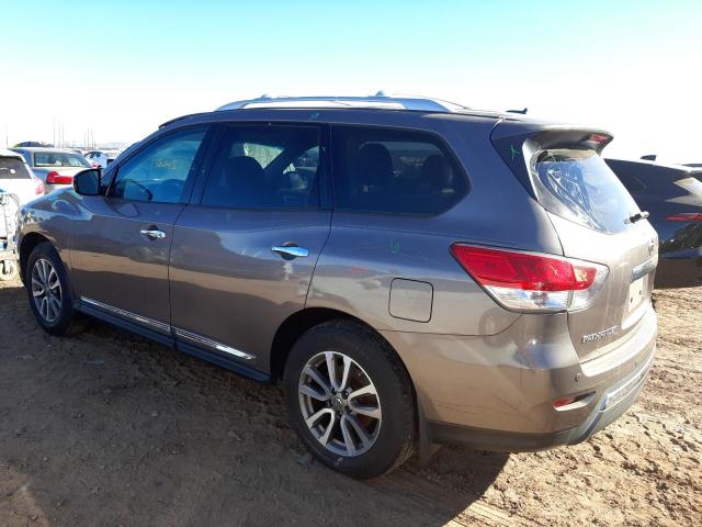 5N1AR2MN2EC625755 - 2014 NISSAN PATHFINDER S GRAY photo 2