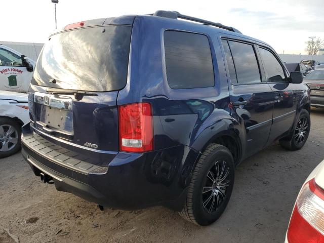 5FNYF4H29EB031612 - 2014 HONDA PILOT LX BLUE photo 3