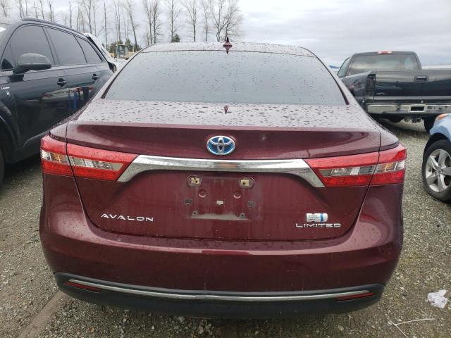 4T1BD1EB7JU064667 - 2018 TOYOTA AVALON HYBRID BURGUNDY photo 6