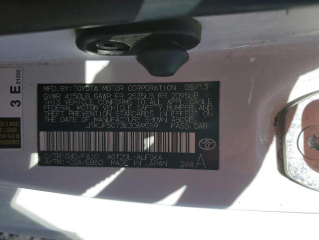 JTKJF5C73E3069059 - 2014 TOYOTA SCION TC 白色 照片 12