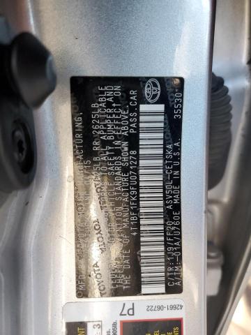 4T1BF1FK9FU071278 - 2015 TOYOTA CAMRY LE SILVER photo 12