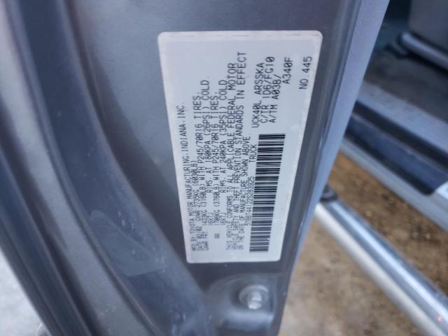 5TBBT44122S283925 - 2002 TOYOTA TUNDRA ACCESS CAB Մոխրագույն լուսանկար 12