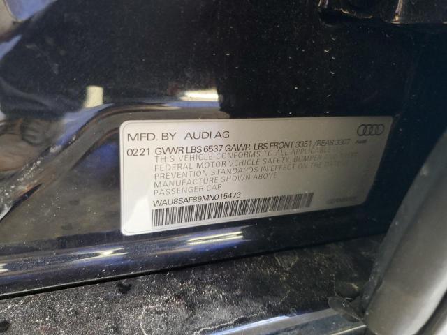 WAU8SAF89MN015473 - 2021 AUDI S8 BLUE photo 14