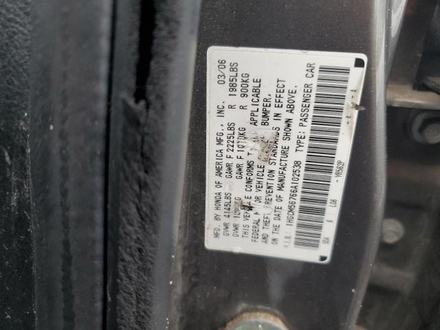 1HGCM56766A102538 - 2006 HONDA ACCORD EX GRAY photo 12