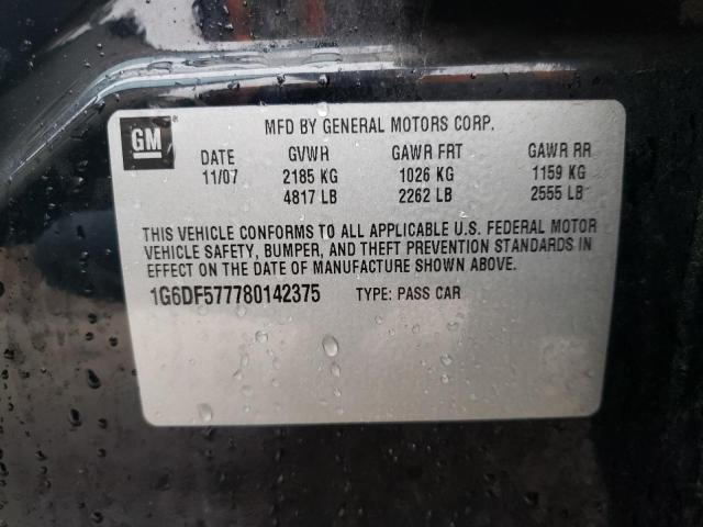 1G6DF577780142375 - 2008 CADILLAC CTS BLACK photo 13