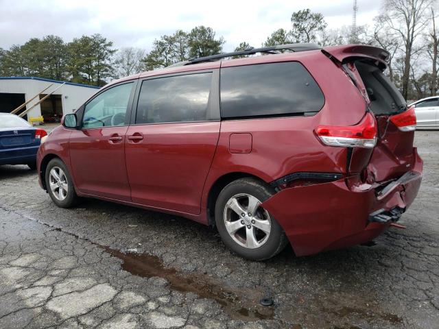 5TDKK3DC5DS353832 - 2013 TOYOTA SIENNA LE BURGUNDY photo 2