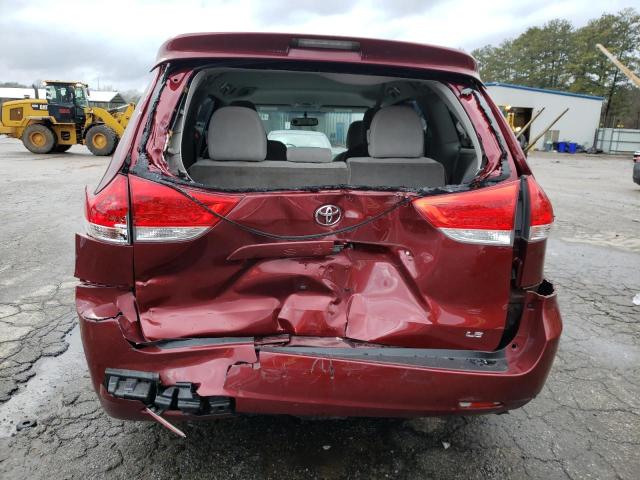 5TDKK3DC5DS353832 - 2013 TOYOTA SIENNA LE BURGUNDY photo 6