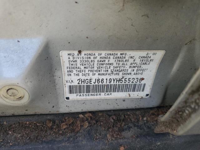 2HGEJ6619YH555236 - 2000 HONDA CIVIC BASE Boz foto 12