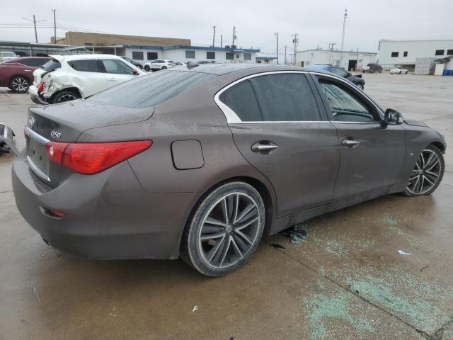 JN1BV7AP2EM678752 - 2014 INFINITI Q50 BASE BROWN photo 3