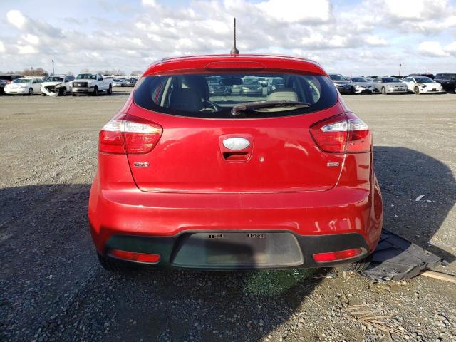 KNADM5A37F6440599 - 2015 KIA RIO LX RED photo 6