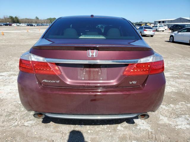 1HGCR3F82EA004068 - 2014 HONDA ACCORD EXL BURGUNDY photo 6