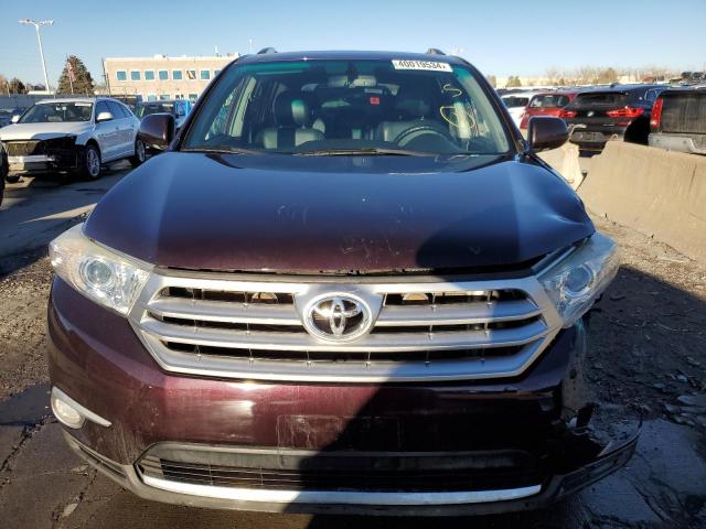 5TDDK3EH2DS251374 - 2013 TOYOTA HIGHLANDER LIMITED BURGUNDY photo 5