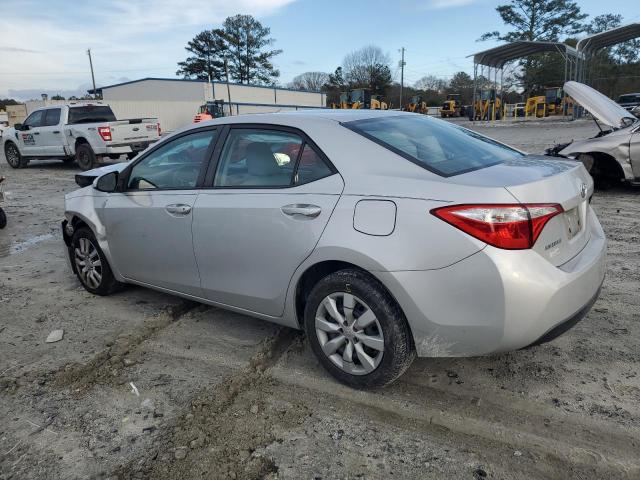 2T1BURHEXEC155542 - 2014 TOYOTA COROLLA L SILVER photo 2