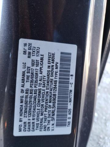 5FNRL5H69GB128446 - 2016 HONDA ODYSSEY EXL GRAY photo 13