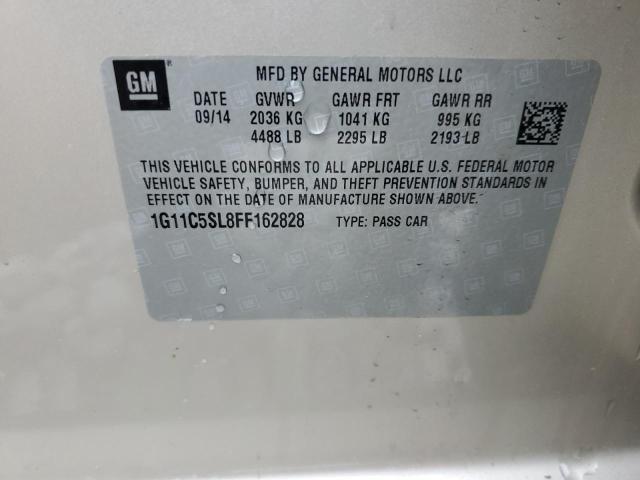 1G11C5SL8FF162828 - 2015 CHEVROLET MALIBU 1LT 奶油色 照片 12