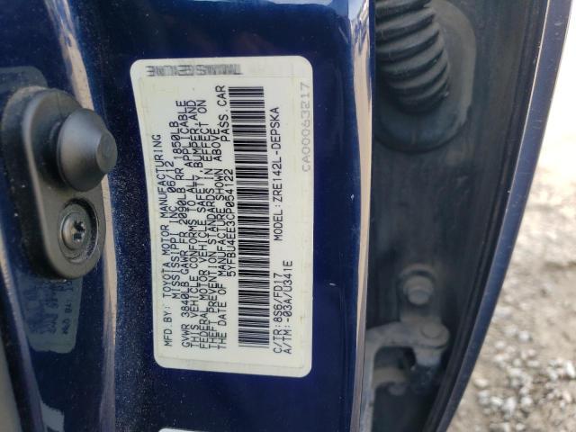 5YFBU4EE3CP054122 - 2012 TOYOTA COROLLA BASE BLUE photo 12