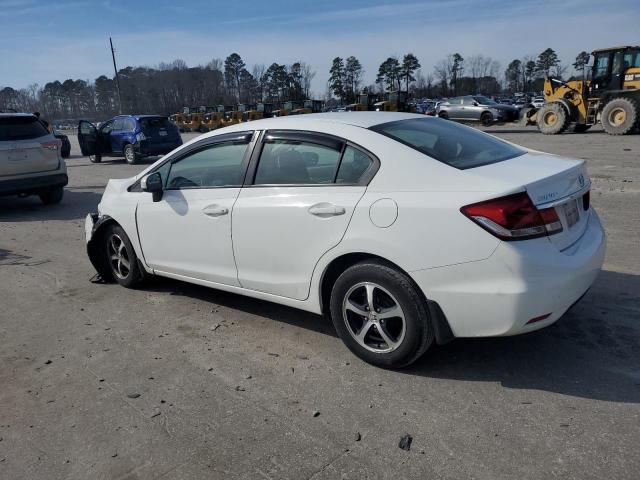 19XFB2F72FE114649 - 2015 HONDA CIVIC SE WHITE photo 2