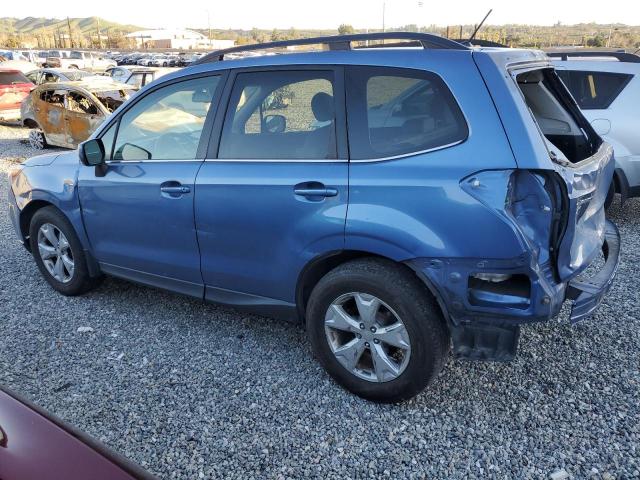 JF2SJAHCXFH411007 - 2015 SUBARU FORESTER 2.5I LIMITED BLUE photo 2