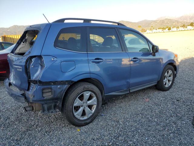 JF2SJAHCXFH411007 - 2015 SUBARU FORESTER 2.5I LIMITED BLUE photo 3