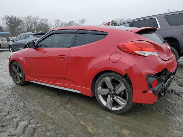 KMHTC6AE8DU131527 - 2013 HYUNDAI VELOSTER TURBO RED photo 2