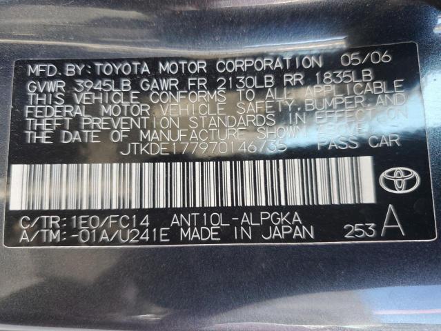 JTKDE177970146735 - 2007 TOYOTA SCION TC GRAY photo 12