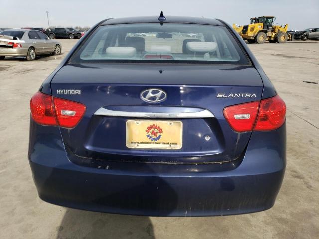 KMHDU4AD6AU905637 - 2010 HYUNDAI ELANTRA BLUE PURPLE photo 6