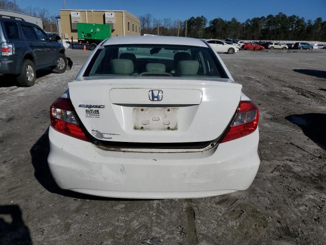 19XFB2F90CE032447 - 2012 HONDA CIVIC EXL WHITE photo 6