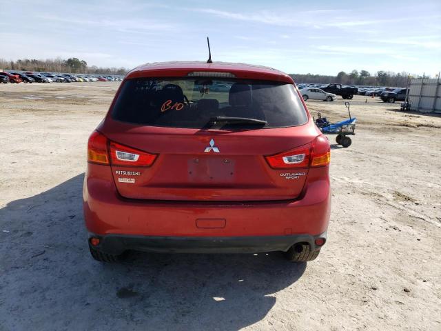 4A4AP3AU6EE017505 - 2014 MITSUBISHI OUTLANDER ES RED photo 6