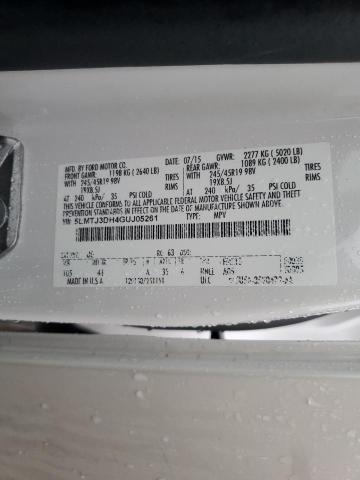 5LMTJ3DH4GUJ05261 - 2016 LINCOLN MKC RESERVE WHITE photo 13