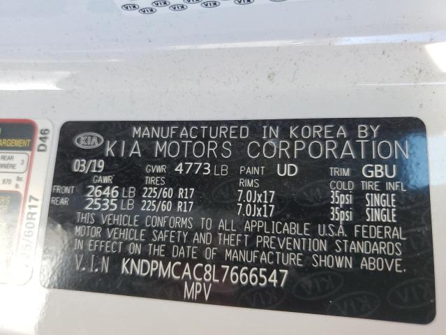 KNDPMCAC8L7666547 - 2020 KIA SPORTAGE LX WHITE photo 13