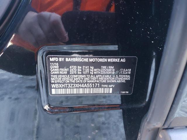 WBXHT3Z3XH4A55171 - 2017 BMW X1 XDRIVE28I BLACK photo 13