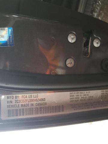 2C3CDZFJ3MH624063 - 2021 DODGE CHALLENGER R/T SCAT PACK CHARCOAL photo 12