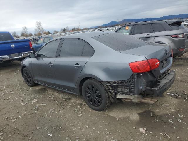 3VW2K7AJ4EM299707 - 2014 VOLKSWAGEN JETTA BASE GRAY photo 2