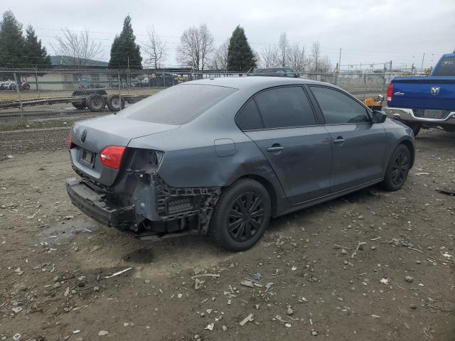 3VW2K7AJ4EM299707 - 2014 VOLKSWAGEN JETTA BASE GRAY photo 3