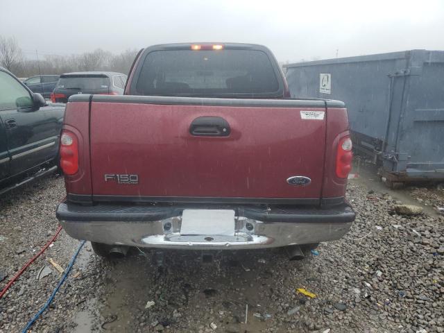 1FTRW08L63KB03713 - 2003 FORD F150 SUPERCREW BURGUNDY photo 6