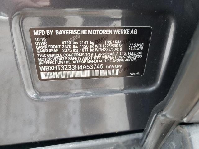WBXHT3Z33H4A53746 - 2017 BMW X1 XDRIVE28I GRAY photo 14