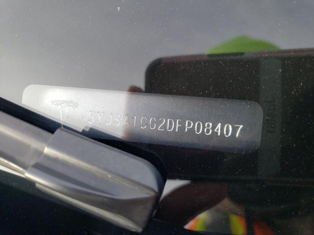 5YJSA1CG2DFP08407 - 2013 TESLA MODEL S 蓝色 照片 12