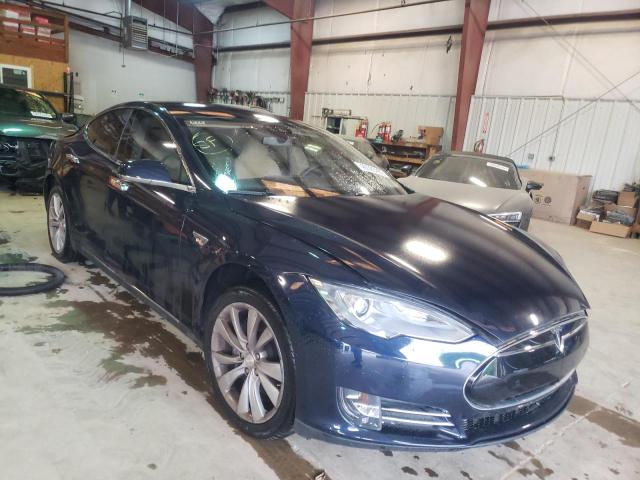 5YJSA1H12EFP63722 - 2014 TESLA MODEL S Կապույտ լուսանկար 1