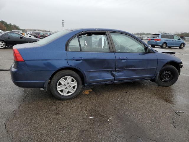 2HGES15503H624005 - 2003 HONDA CIVIC LX BLUE photo 3