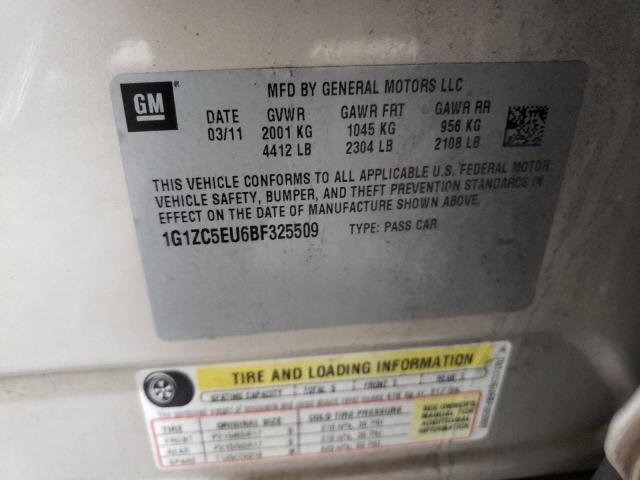 1G1ZC5EU6BF325509 - 2011 CHEVROLET MALIBU 1LT GOLD photo 12