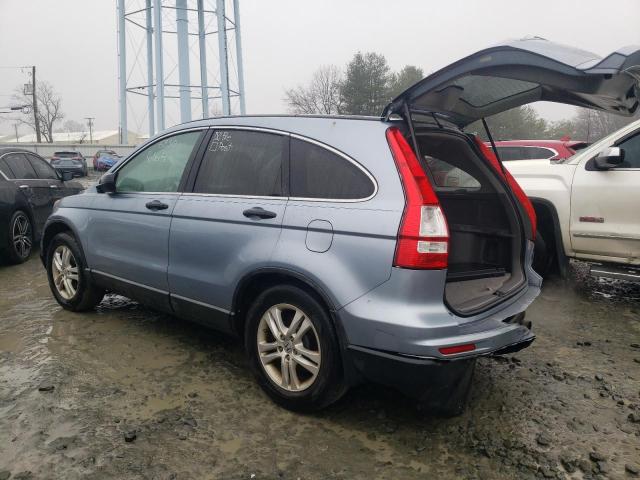 5J6RE4H51AL006223 - 2010 HONDA CR-V EX BLUE photo 2